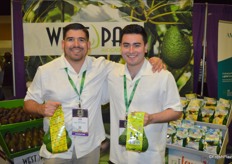 Joe Nava and Joshua Estebana with West Pak proudly show the company’s avocados.